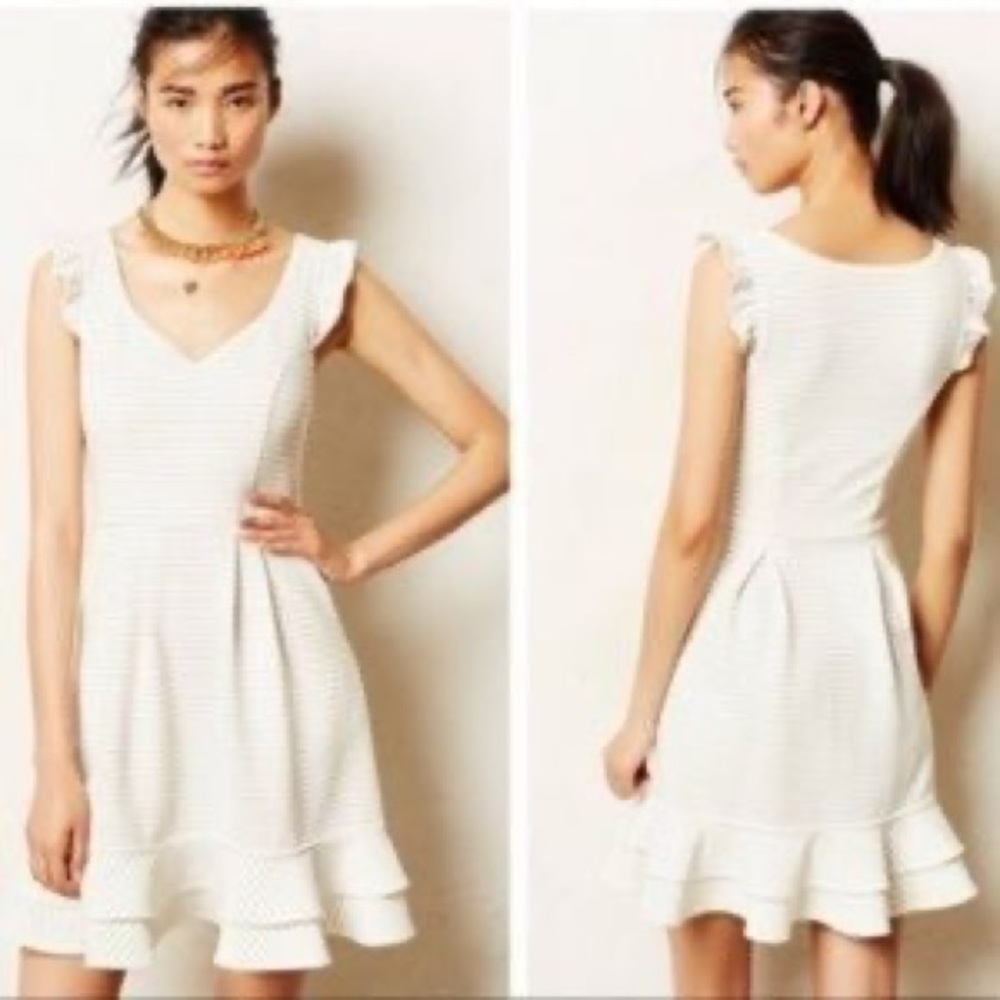 Anthropologie Maeve Sunland Flounce Dress, Size 10